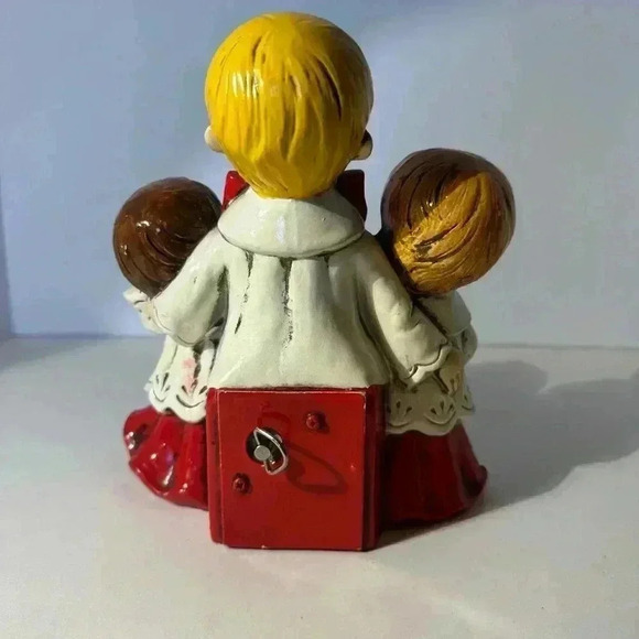 Vintage Josef Originals Choir Boys Music Box Works O Come All Ye Faithful Japan - Picture 2 of 5